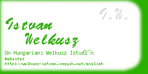 istvan welkusz business card